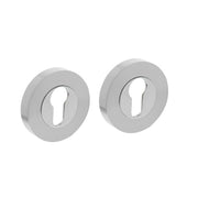 Intersteel Zylinderrosetten verdeckt ø53x10mm Edelstahl, Vorderansicht