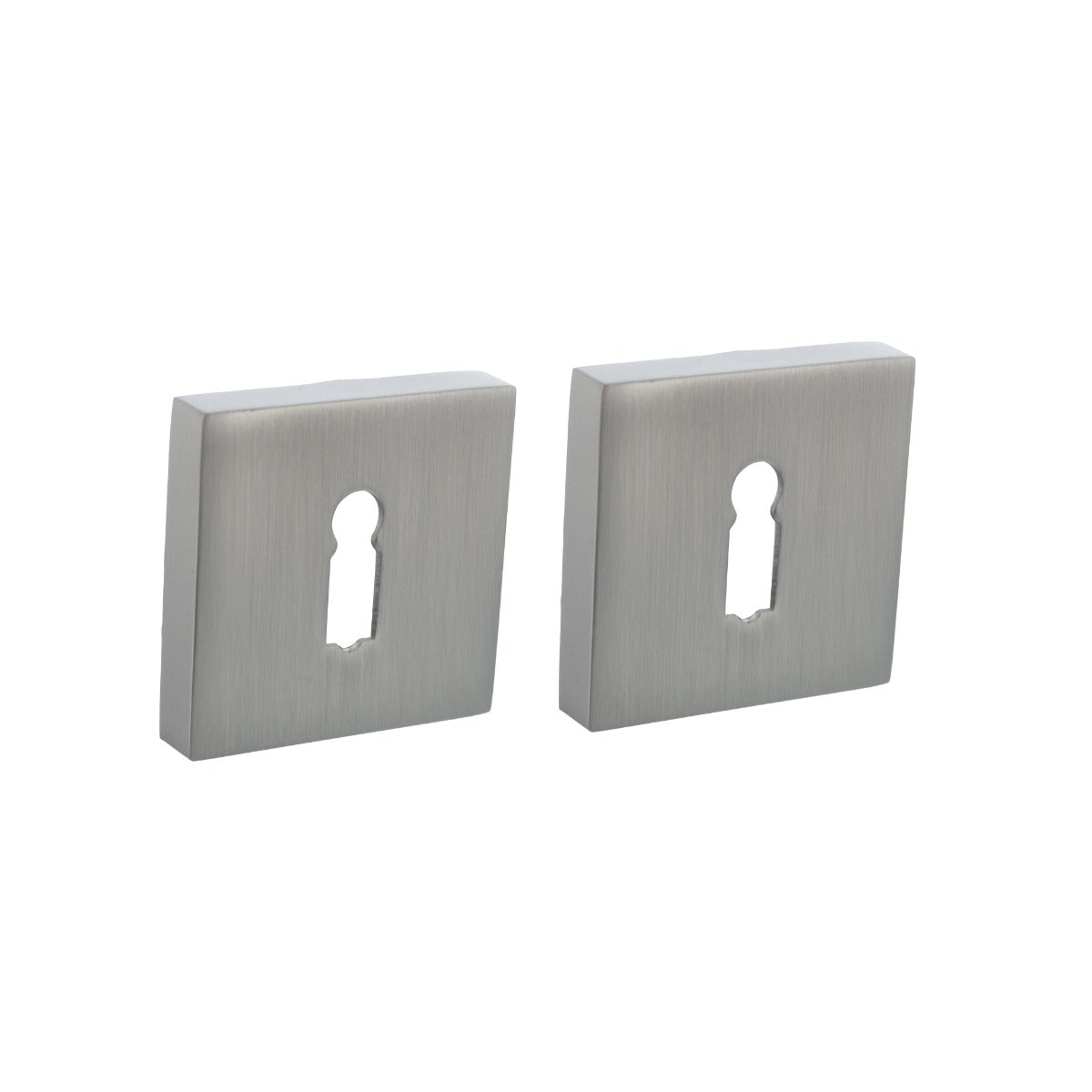 Intersteel Schlüsselrosetten verdeckt 52x52x10mm Edelstahl, Vorderansicht