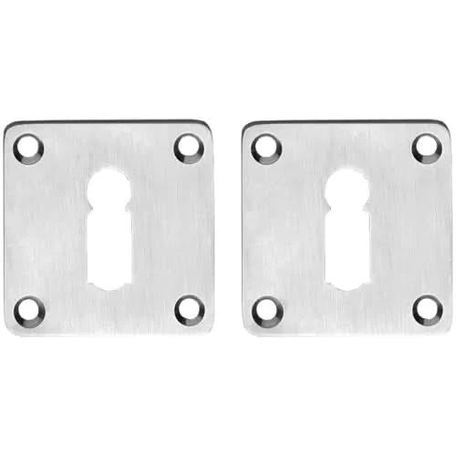 Intersteel sleutelgatrozet 42x42x2mm vierkant rvs geborsteld – vooraanzicht