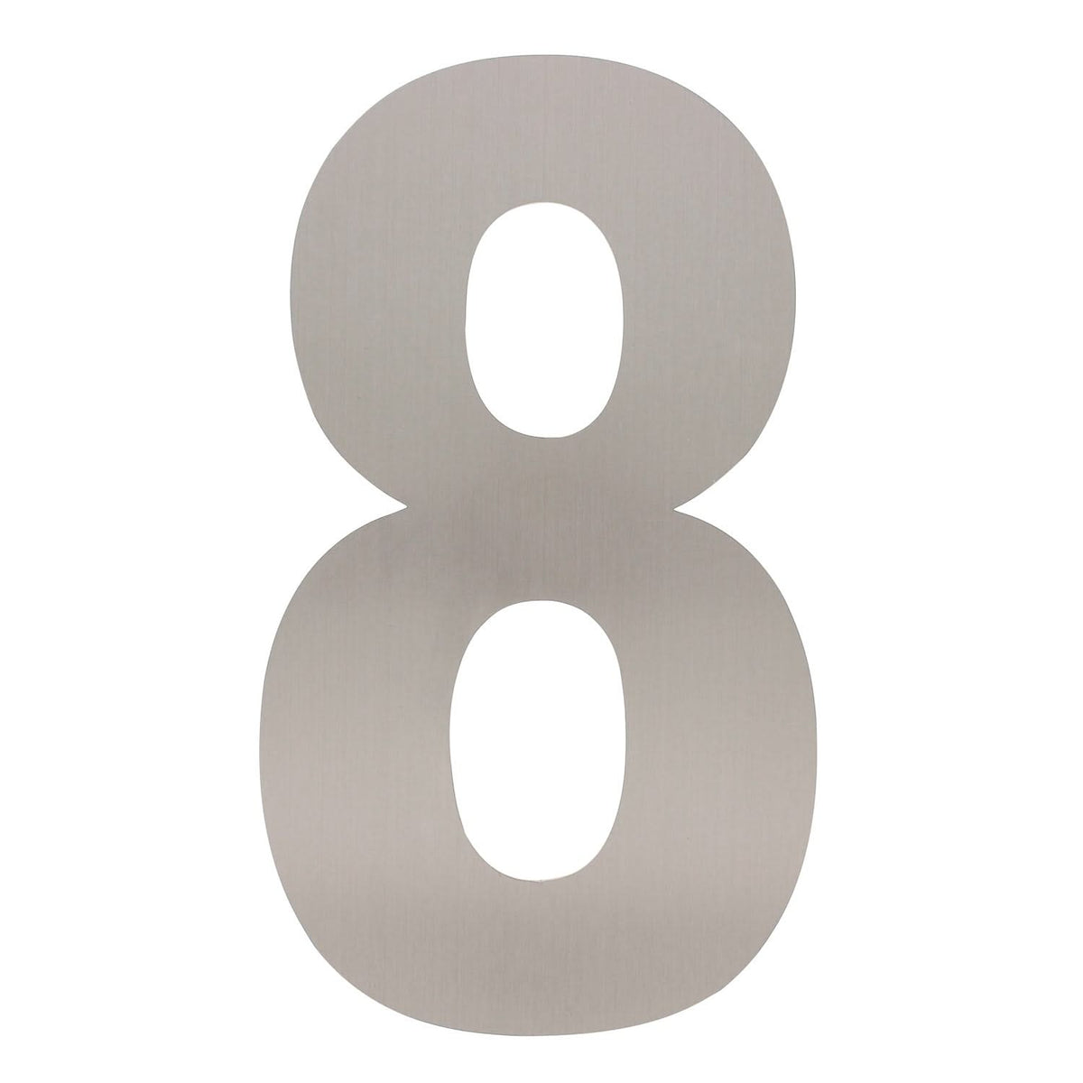 Intersteel huisnummer 8 XXL hoogte 50 cm rvs geborsteld – vooraanzicht