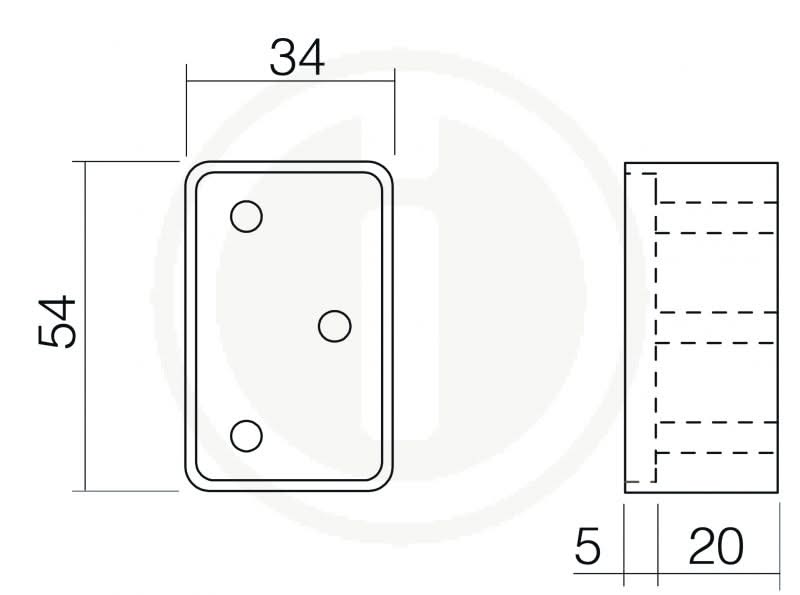 Intersteel opvulblok kierstandhouder RVS geborsteld detail