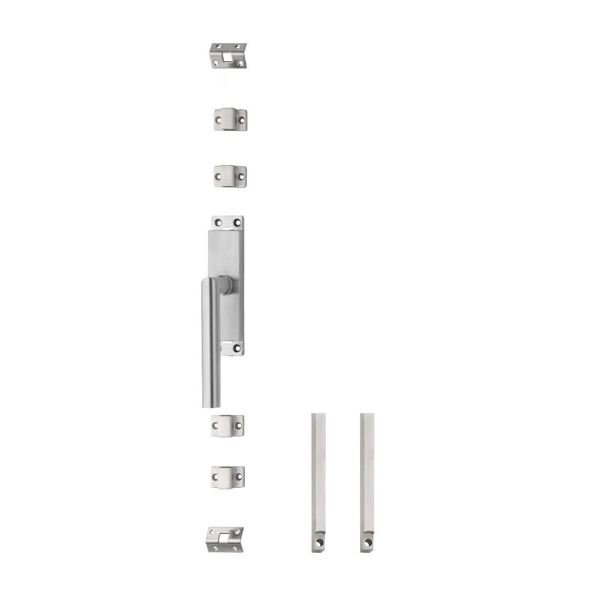 Intersteel | Kruk-espagnolet | Links Hoek 90° met stangenset 2x1245mm | RVS Geborsteld