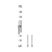 Intersteel | Kruk-espagnolet | Links L-recht met stangenset 2x1245mm | RVS Geborsteld