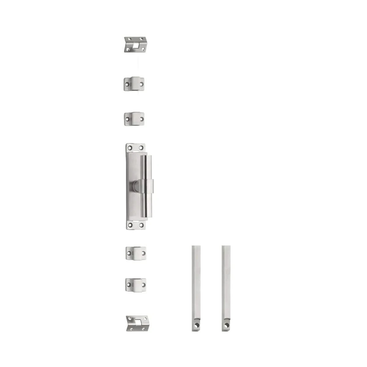 Intersteel | Kruk-espagnolet | Rechts T-recht met stangenset 2x1245mm | RVS Geborsteld
