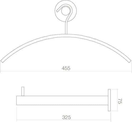 Intersteel garderobesteun RVS geborsteld detail