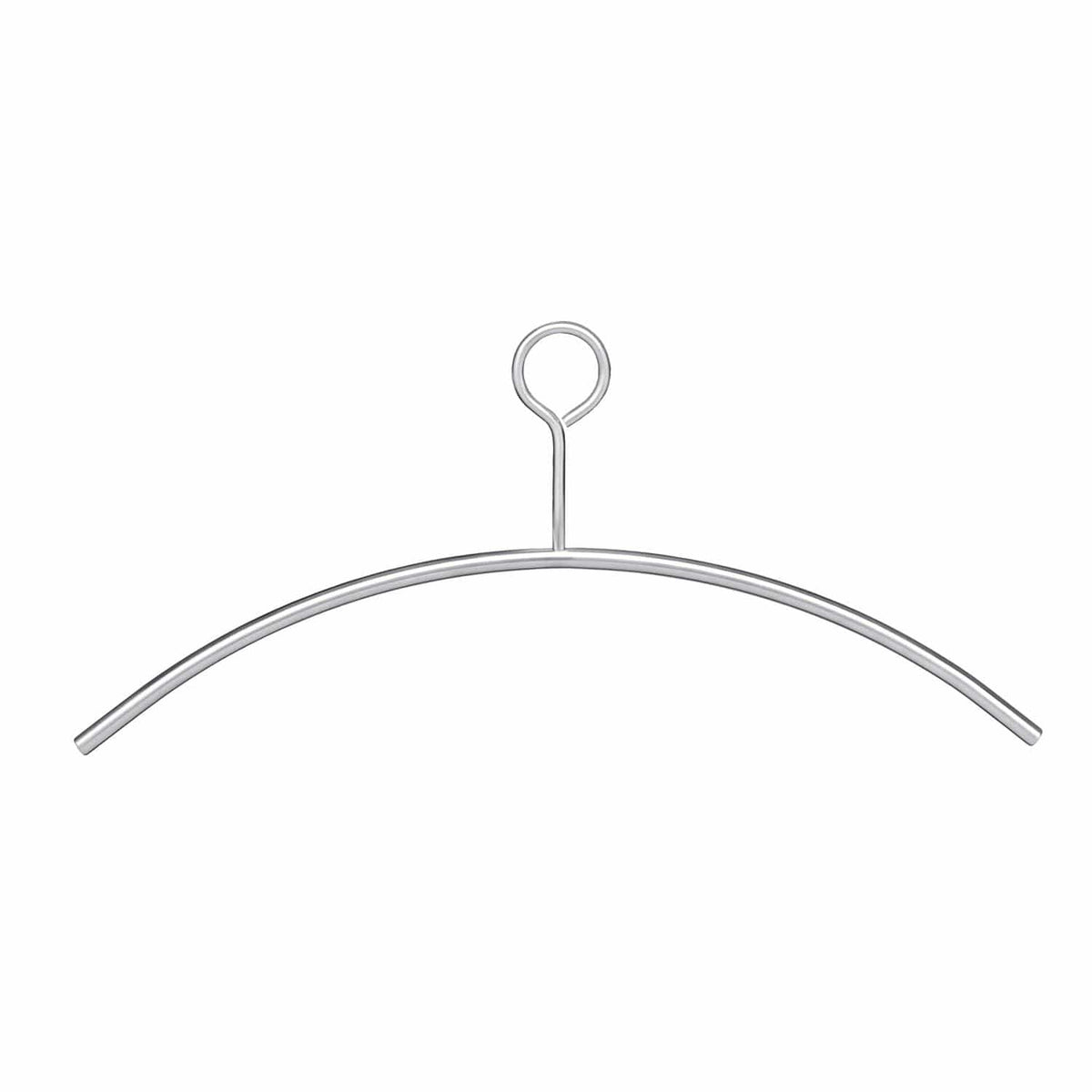 Intersteel kledinghanger met dicht oog RVS geborsteld vooraanzicht