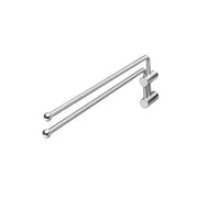 Intersteel handdoekhouder duo gebogen draaibaar rvs geborsteld vooraanzicht