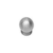 Intersteel meubelknop 25mm bolrond met achterplaat RVS geborsteld vooraanzicht