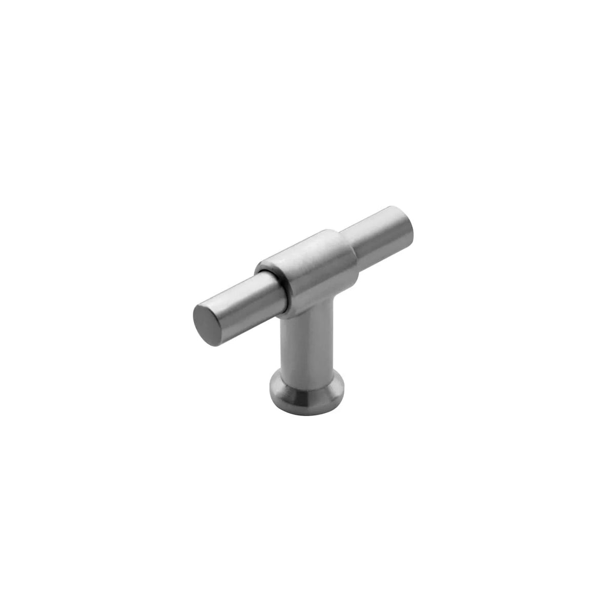 Intersteel meubelknop T-vorm 20 mm recht/recht rvs geborsteld vooraanzicht