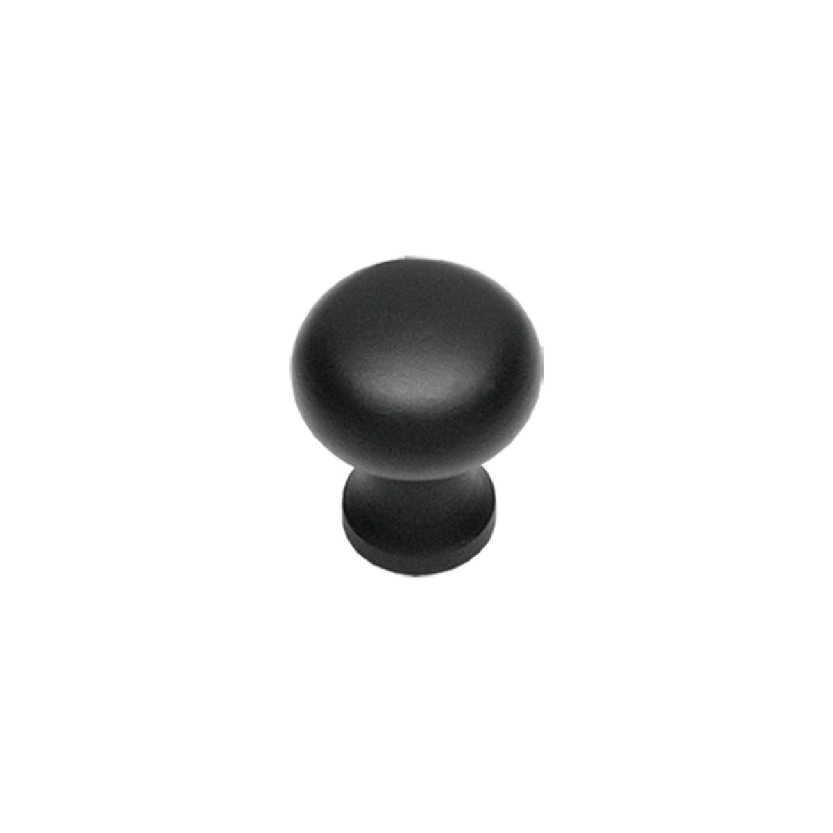 Intersteel meubelknop 30mm smeedijzer zwart – vooraanzicht