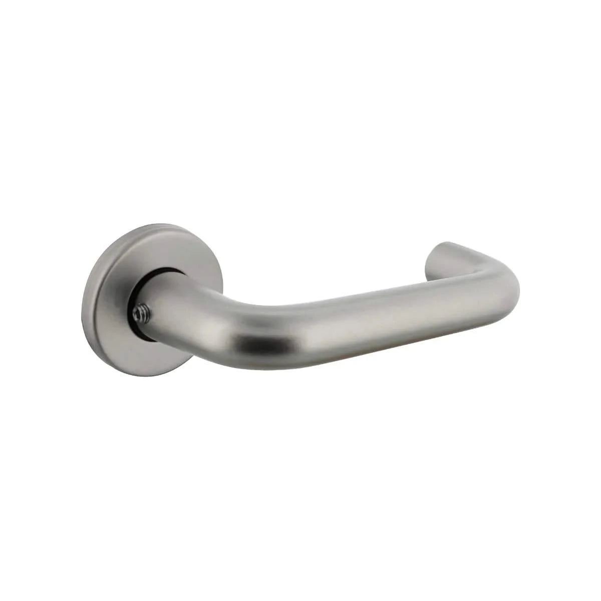 Intersteel deurkruk Rond op ronde rozet aluminium vooraanzicht
