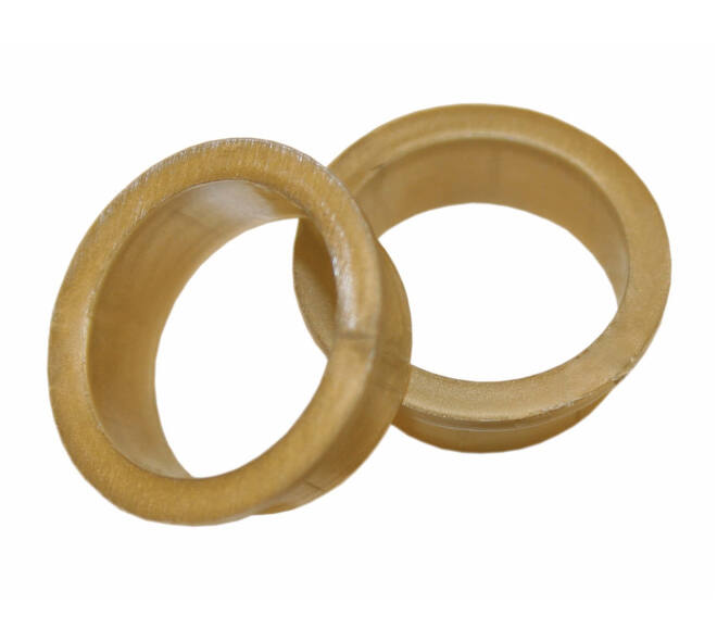 Intersteel halsring nylon bruin ø23 mm reductie 20-18 mm, vooraanzicht