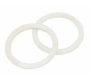 Intersteel platte halsring nylon wit ø22,5 mm binnenmaat 18 mm, vooraanzicht