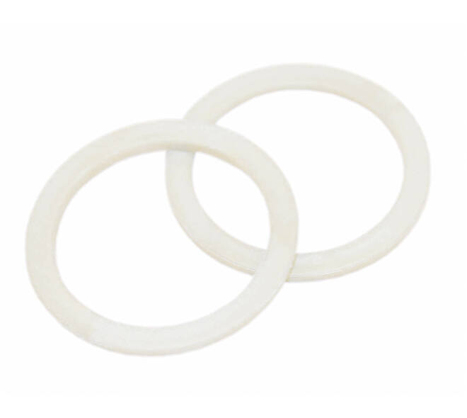 Intersteel platte halsring nylon wit ø22,5 mm binnenmaat 18 mm, vooraanzicht