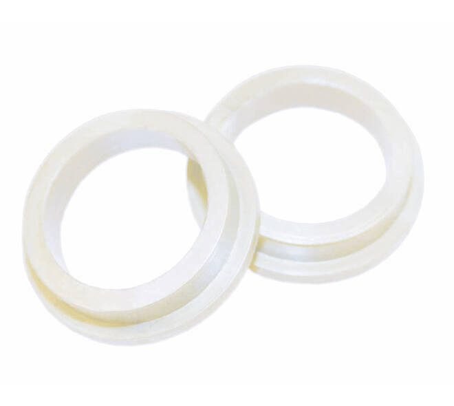 Intersteel halsring nylon wit ø21 mm reductie 18-16 mm, vooraanzicht