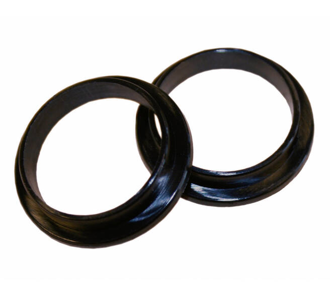 Intersteel halsring nylon zwart ø20 mm reductie 18-16 mm, vooraanzicht