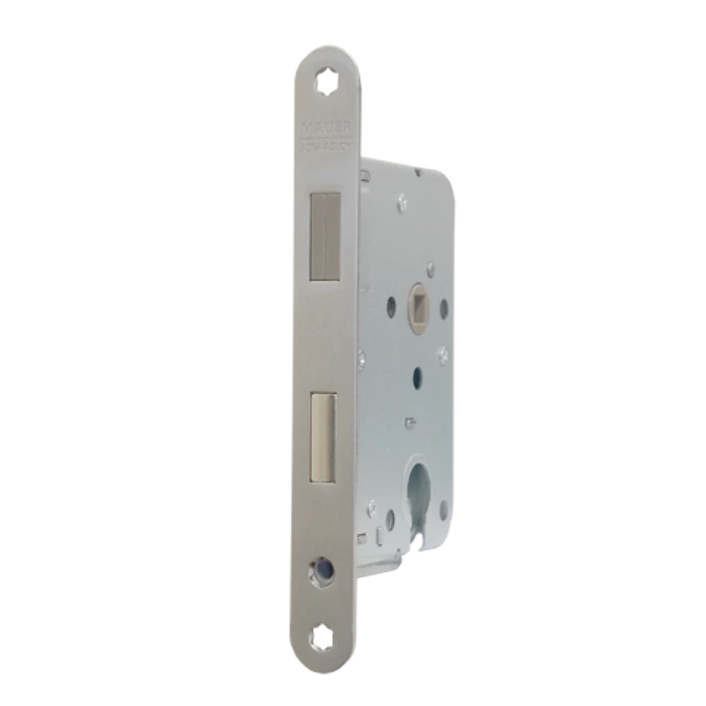 Mauer magneetslot 1545 dag- en nachtslot PC55 RVS voorplaat - vooraanzicht