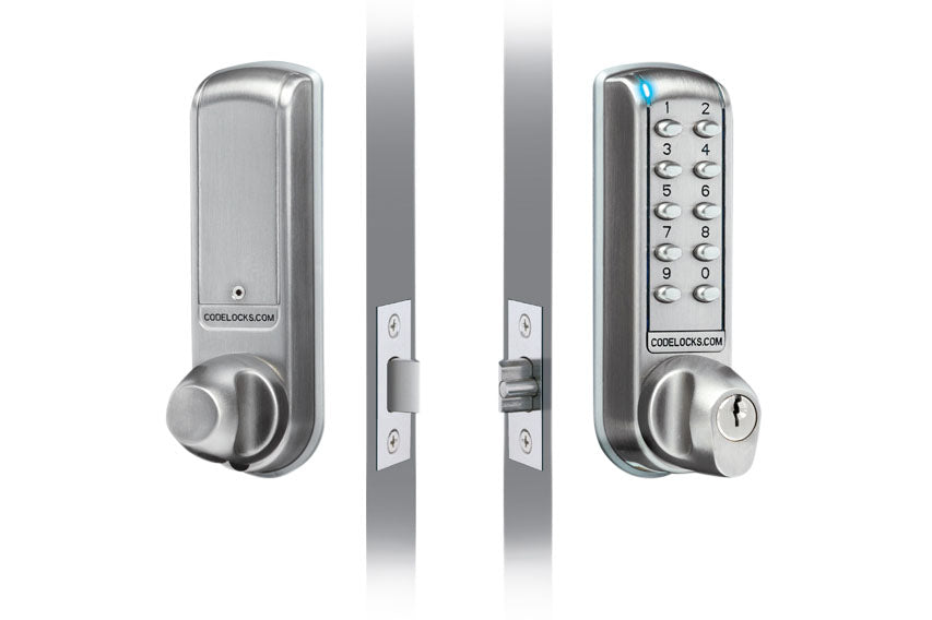 Dulimex KNSV-6001 PVD elektronisch codeslot geborsteld staal – vooraanzicht