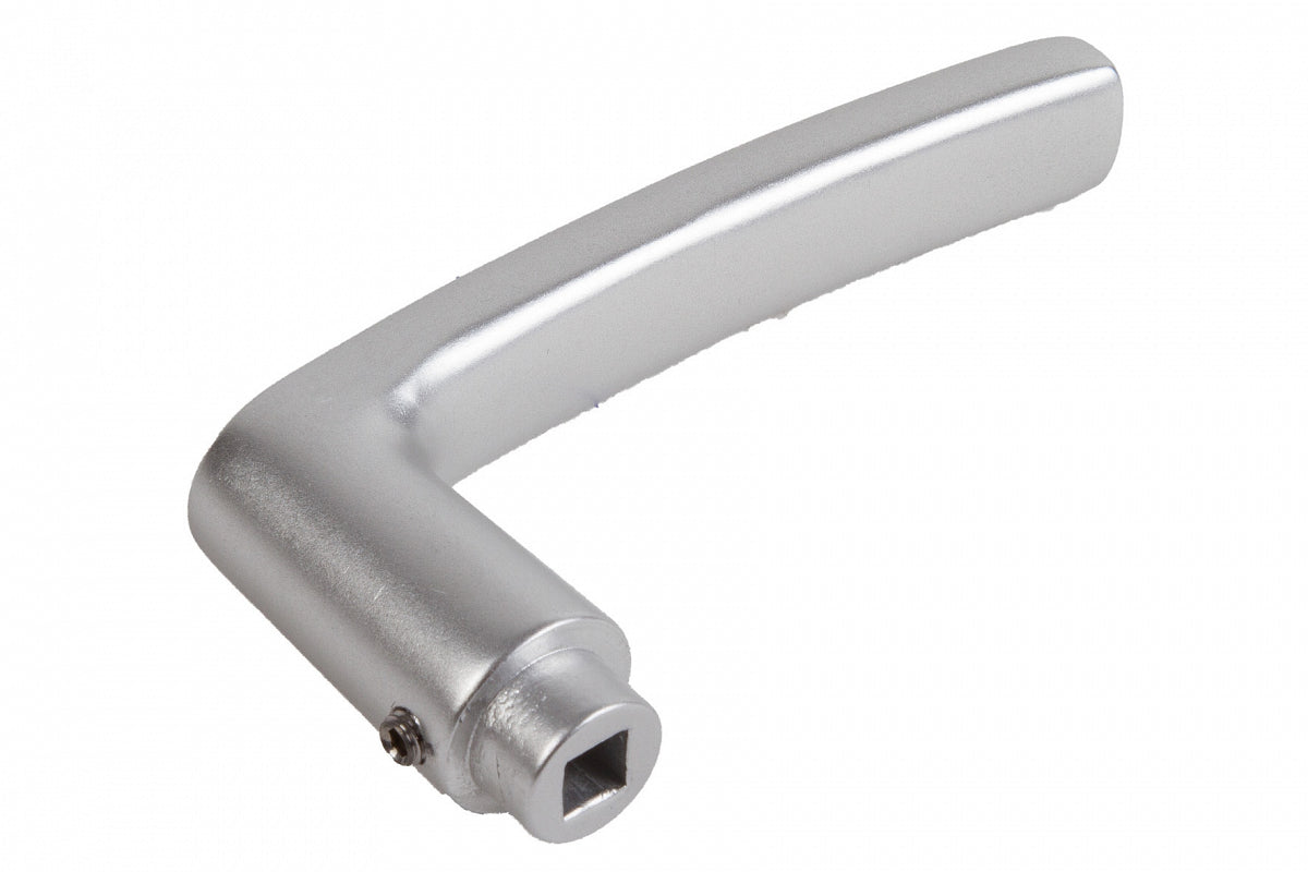 AMI deurkruk Type 332 aluminium F1 op kortschild SL56 – vooraanzicht