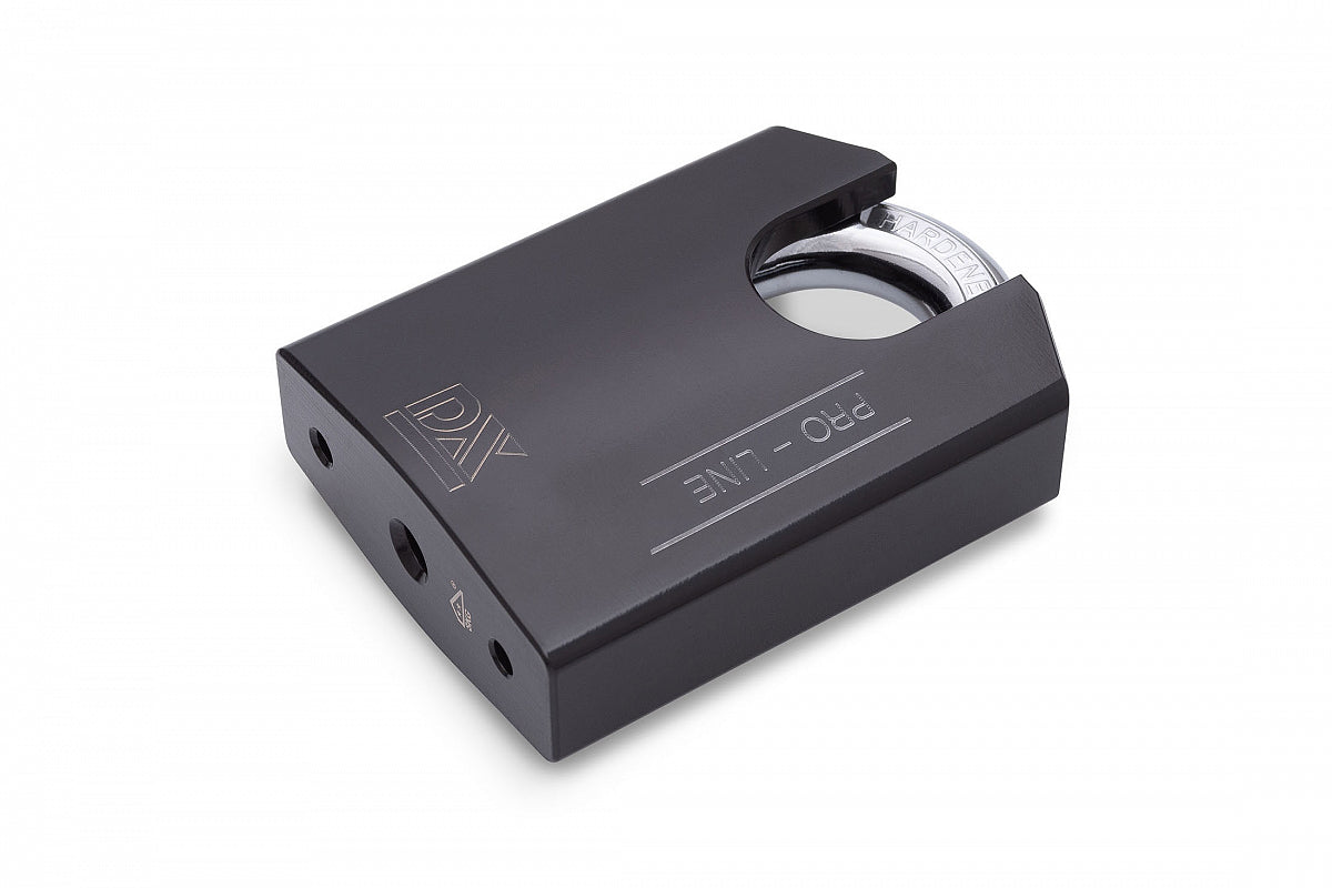 Dulimex DX PRO-line hangslot SKG* 50 mm met gesloten beugel in zwart, vooraanzicht