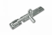 Dulimex hangslotgrendel horizontaal 100 mm RVS - vooraanzicht