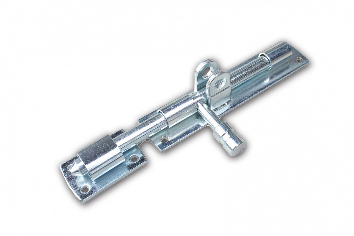 Dulimex hangslotgrendel horizontaal 250 mm staal verzinkt - vooraanzicht