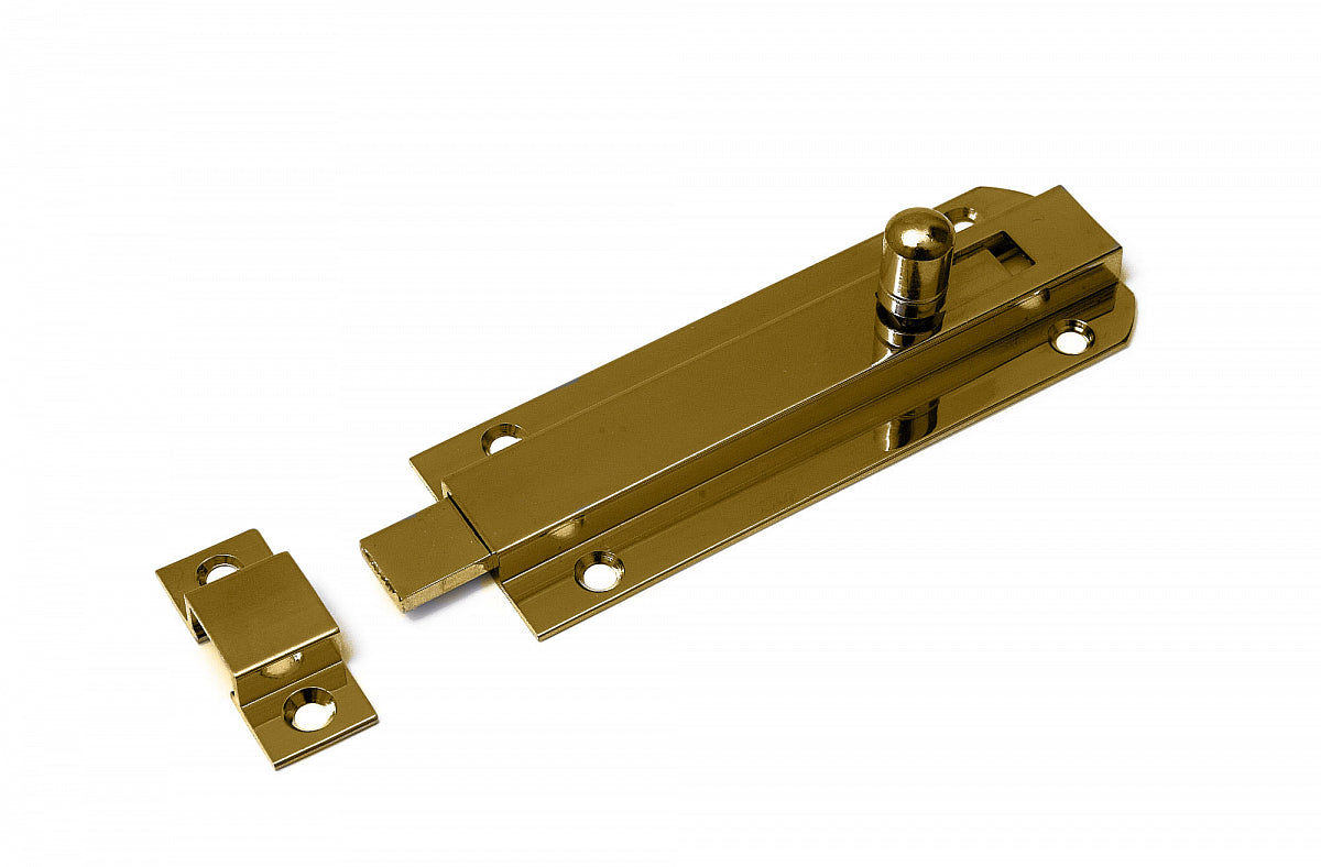 Dulimex vlakke profielschuif 35x60 mm messing gepolijst, vooraanzicht van de compacte uitvoering