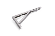 DX luxe vouwdrager 300x160 mm geborsteld rvs – vooraanzicht