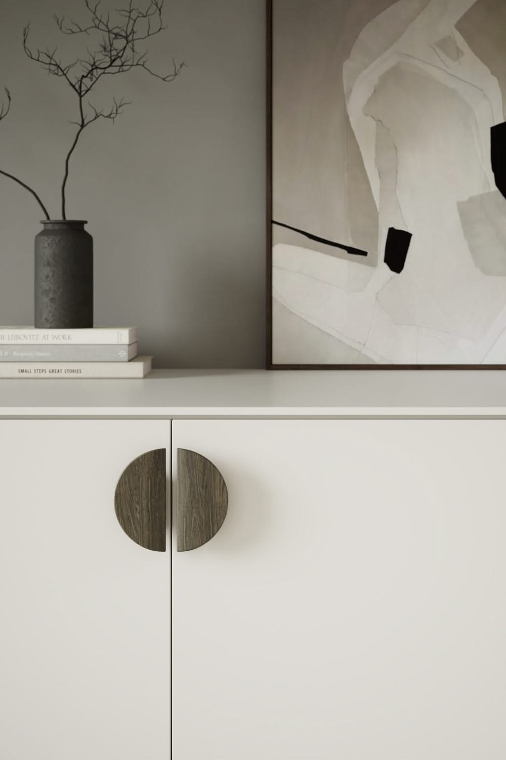 Furnipart Horizon Wood greep blank gelakt detailweergave