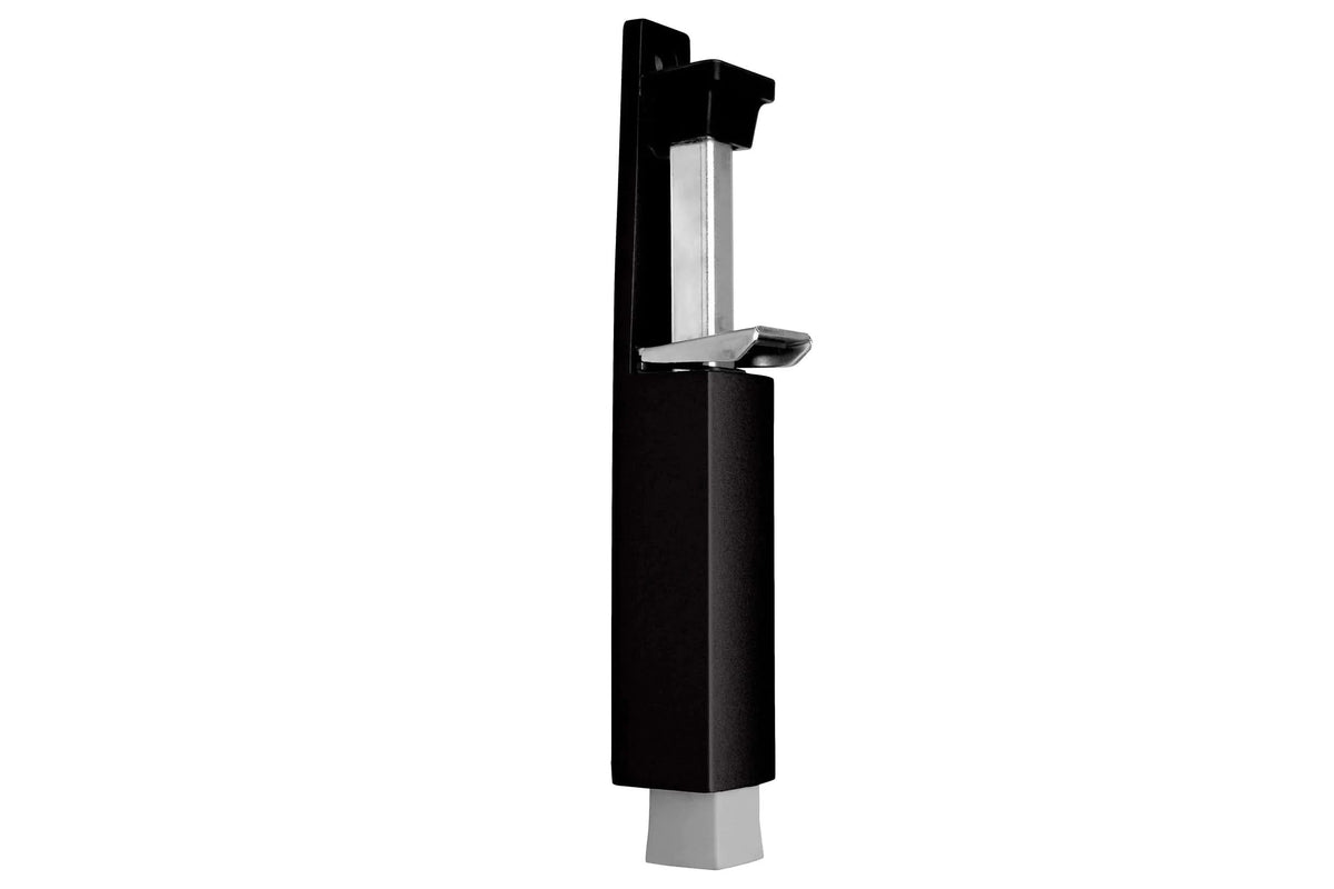 Dulimex DX deurvastzetter met voetstift 32x207 mm zwart - vooraanzicht
