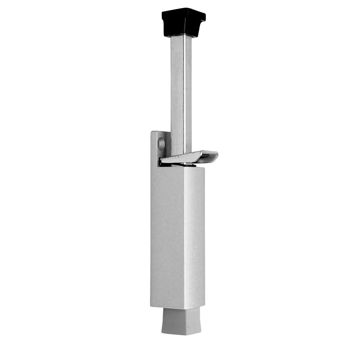 Dulimex DX deurvastzetter met voetstift zilver vooraanzicht