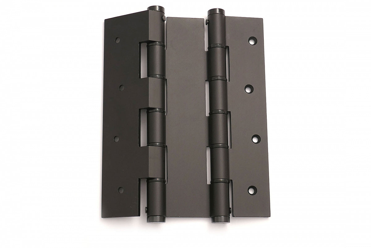 Dulimex deurveerscharnier dubbelwerkend 180 mm voor muurmontage, aluminium zwart, vooraanzicht