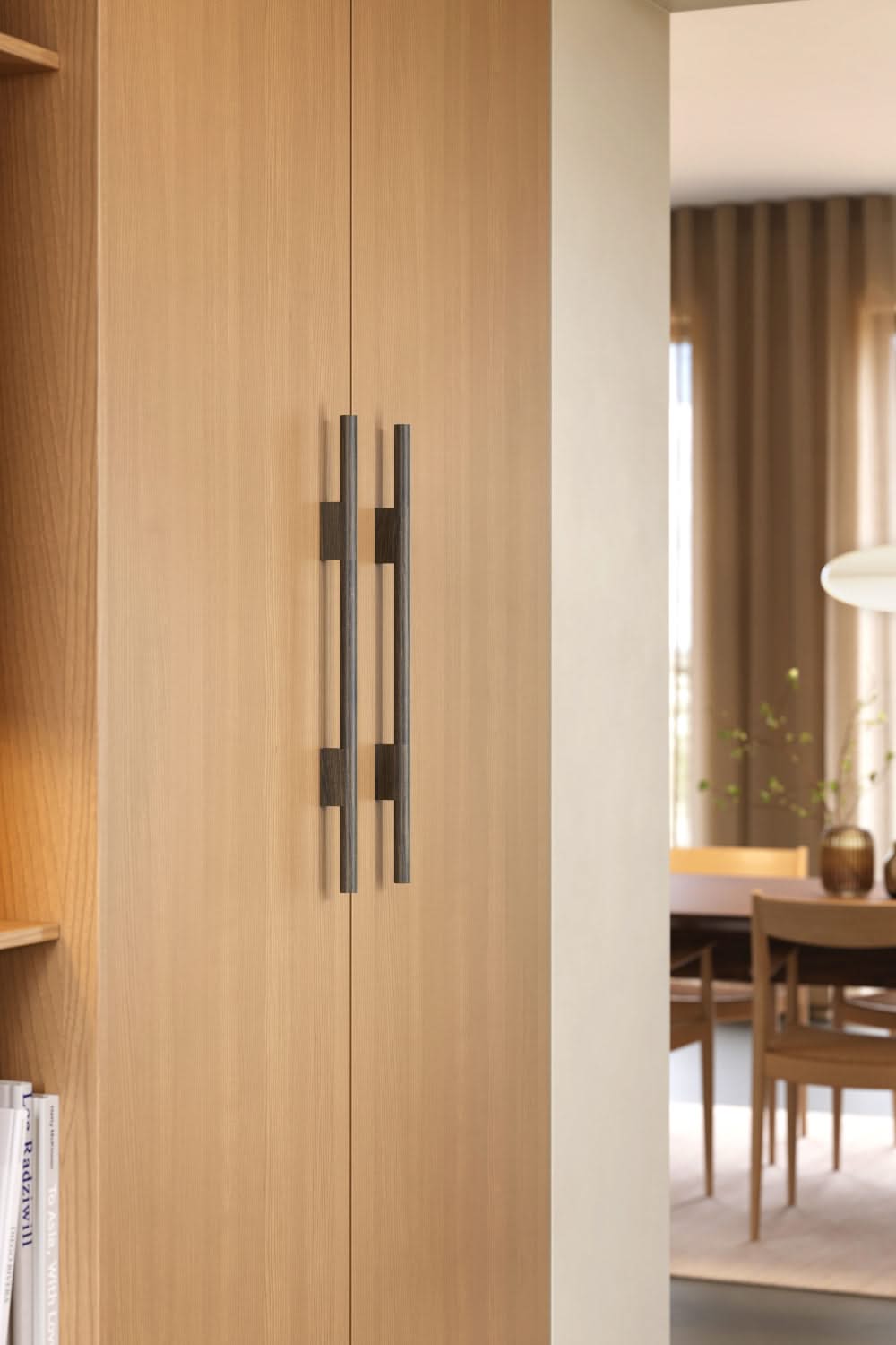 Furnipart Magnum greep donkerbruin gemonteerd op kast