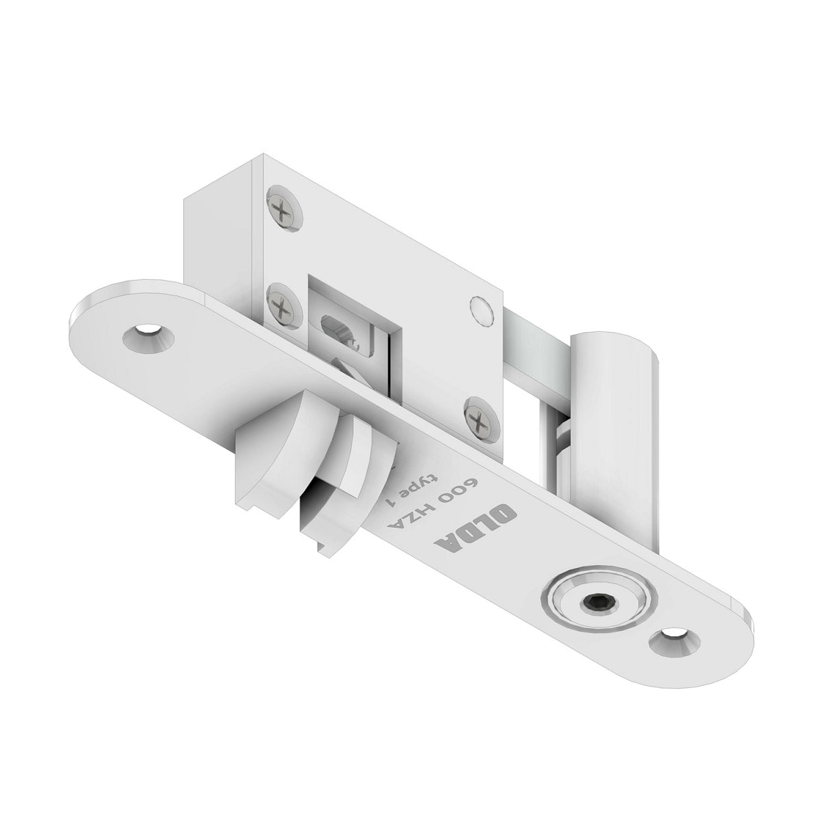 Dulimex automatische kantschuif 600 HZA TYPE 1 kozijnmodel 136 mm staal verzinkt, vooraanzicht