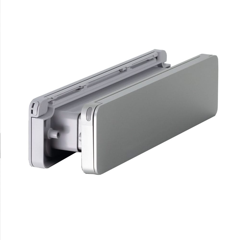 Homebox brievenbus geanodiseerd aluminium / grijs RAL 7047 – binnenklep