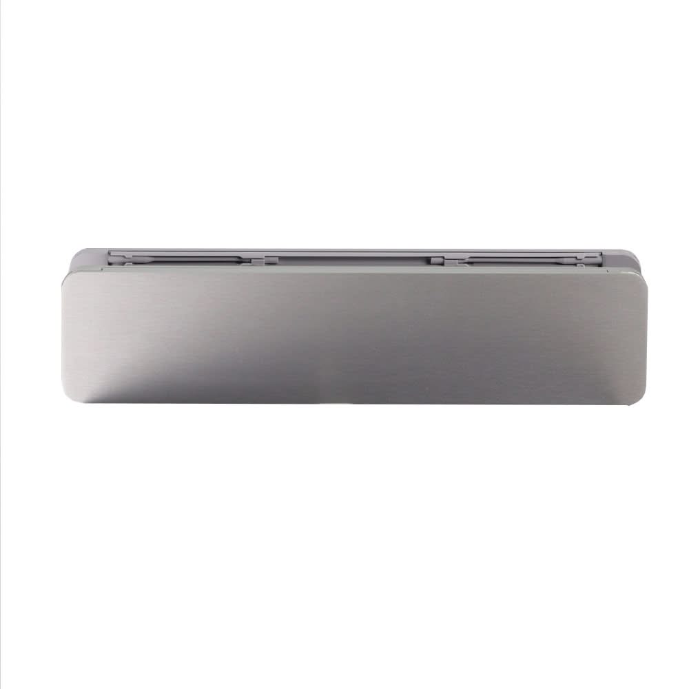 Homebox brievenbus geanodiseerd aluminium / grijs RAL 7047 – gemonteerd in deur