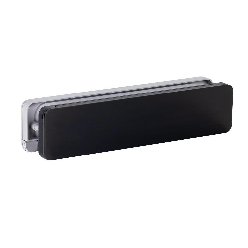 Homebox brievenbus zwart RAL 9005 / grijs RAL 7047 – vooraanzicht