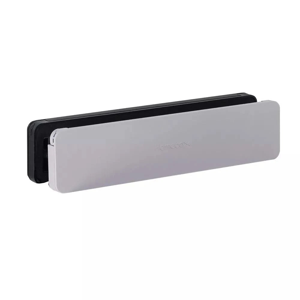 Homebox brievenbus zwart RAL 9005 / grijs RAL 7047 – buitenklep