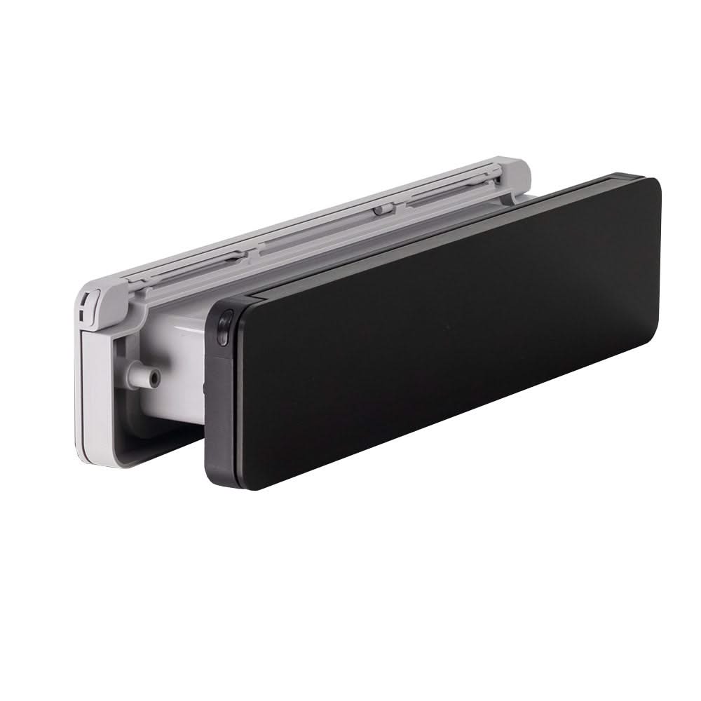 Homebox brievenbus zwart RAL 9005 / grijs RAL 7047 – binnenklep