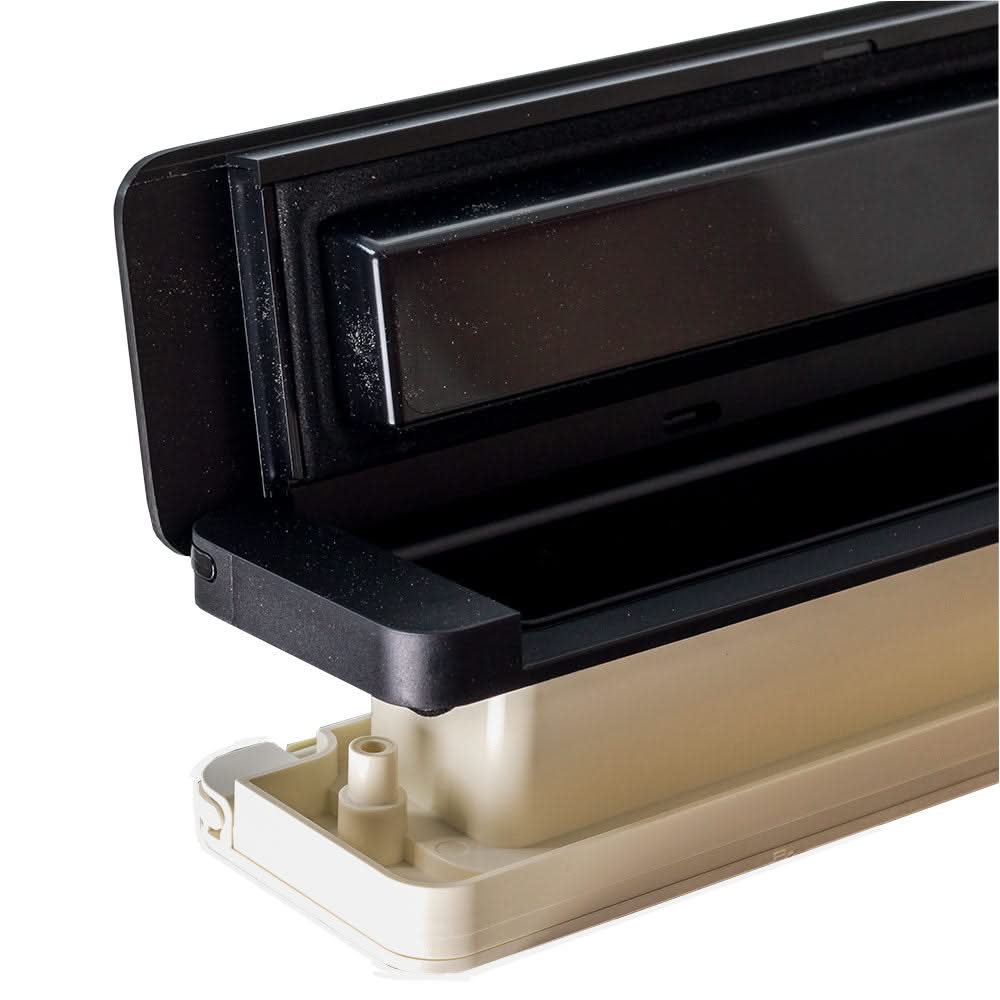 Homebox brievenbus zwart RAL 9005 / crèmewit RAL 9001 – productfoto