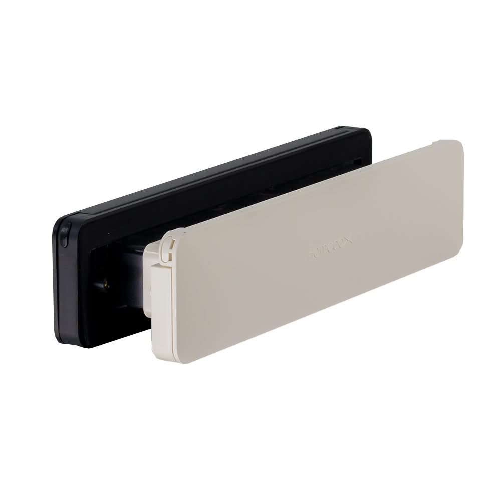 Homebox brievenbus zwart RAL 9005 / crèmewit RAL 9001 – binnenklep
