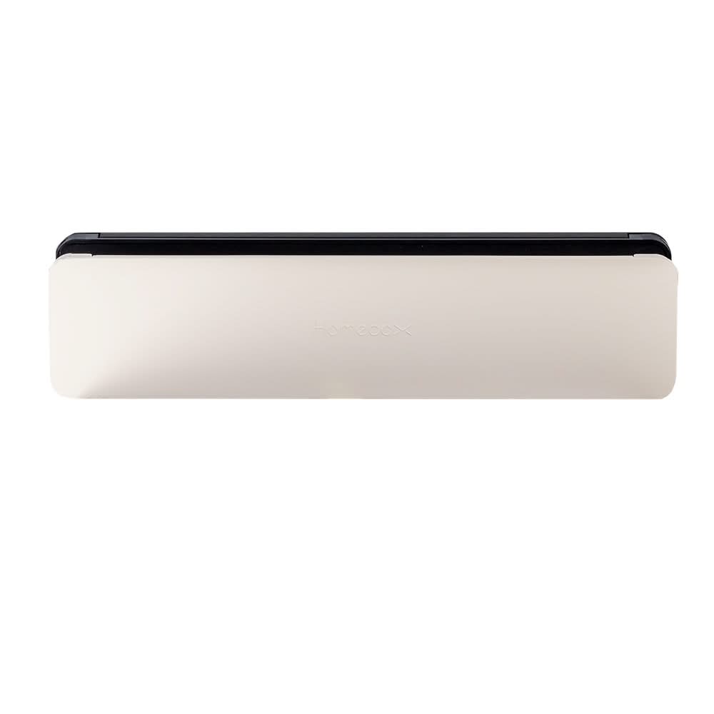Homebox brievenbus zwart RAL 9005 / crèmewit RAL 9001 – gemonteerd in deur