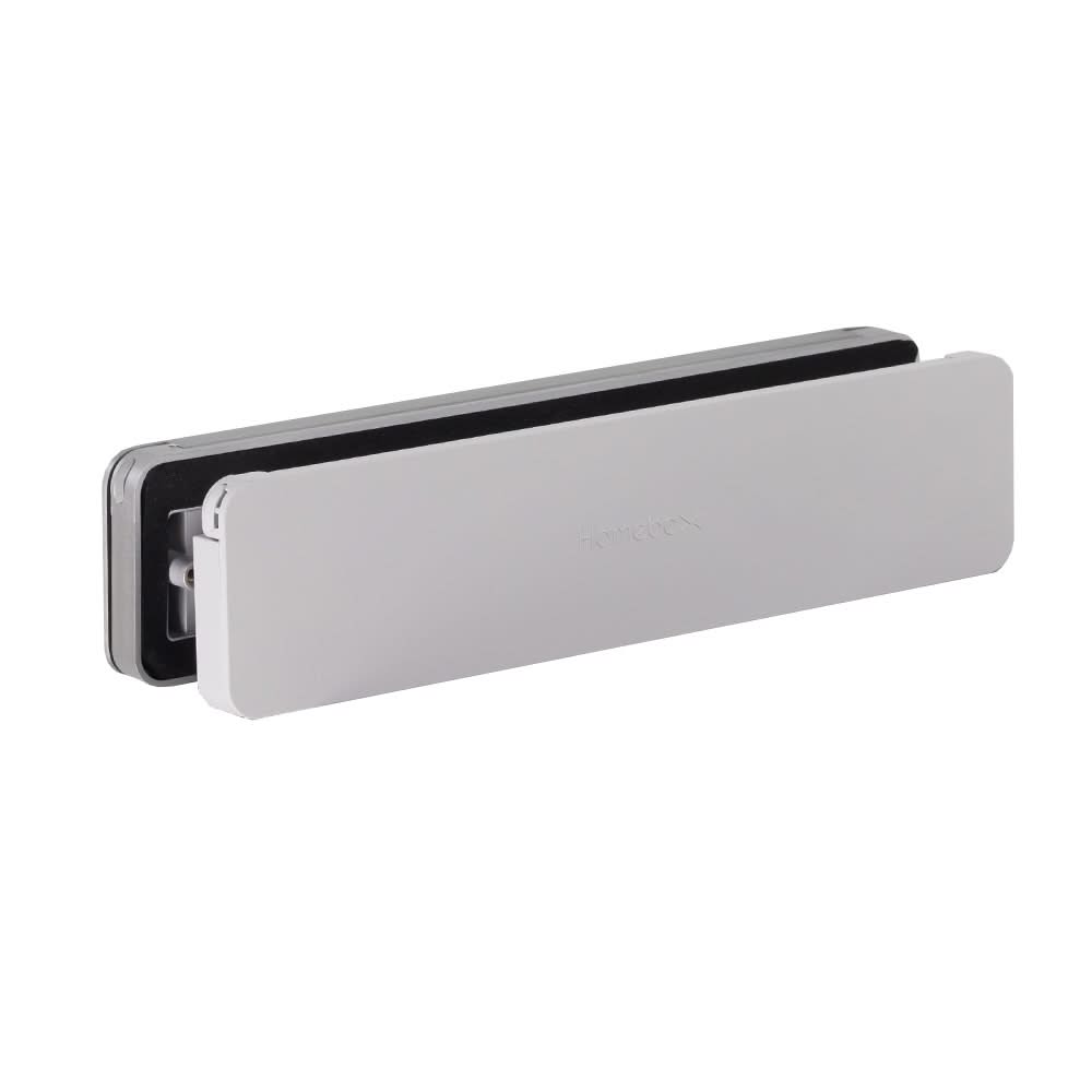 Homebox brievenbus aluinox / grijs RAL 7047 – buitenklep