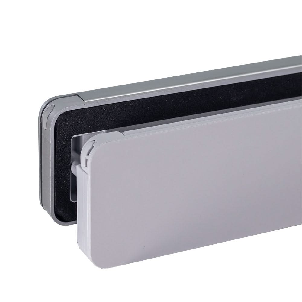 Homebox brievenbus aluinox / grijs RAL 7047 – gemonteerd in deur