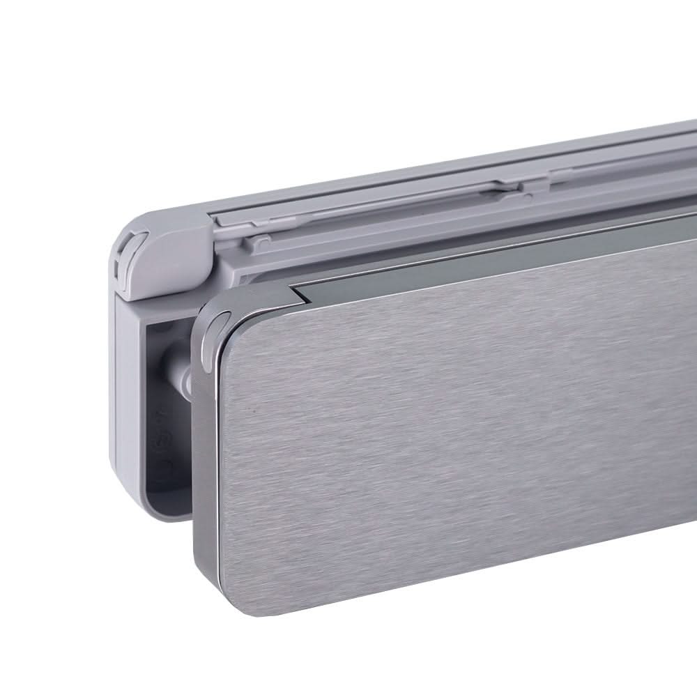 Homebox brievenbus aluinox / grijs RAL 7047 – kierdichting detail