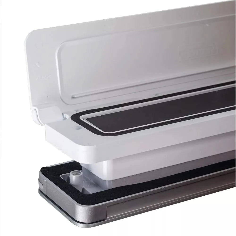 Homebox brievenbus aluinox / wit RAL 9010 – buitenklep