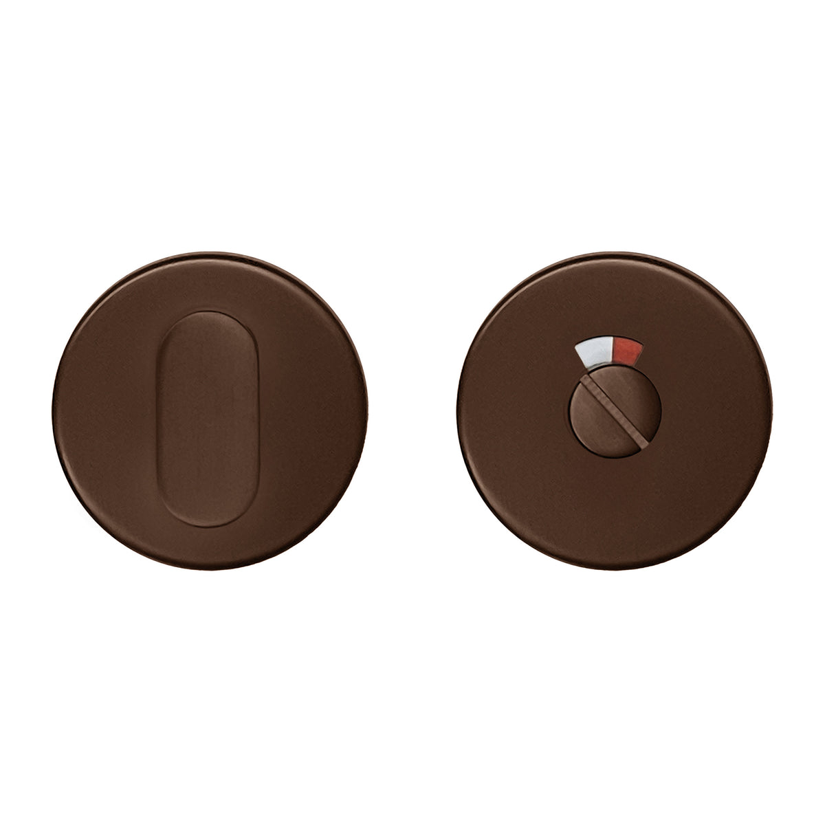 HDD Pro WC garnituur rond Shape mat brons vooraanzicht