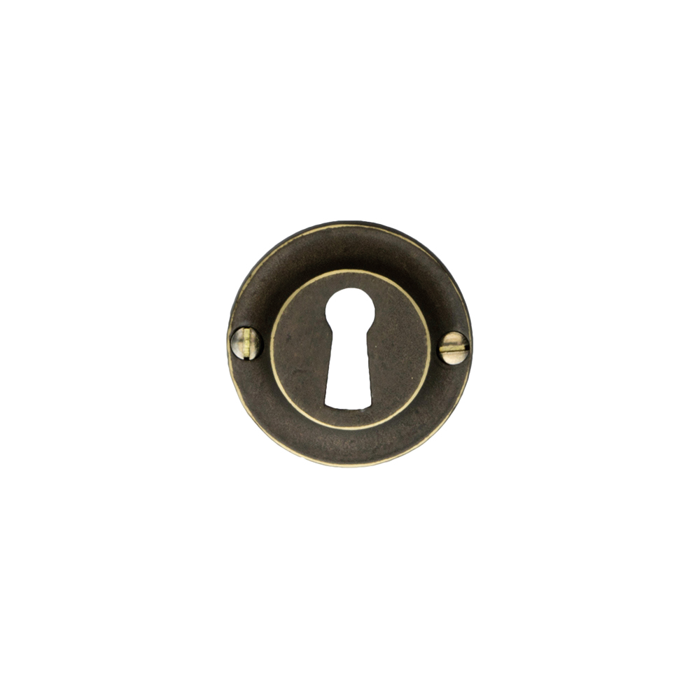 HDD Pro sleutelrozet old brass Ø43 mm – vooraanzicht