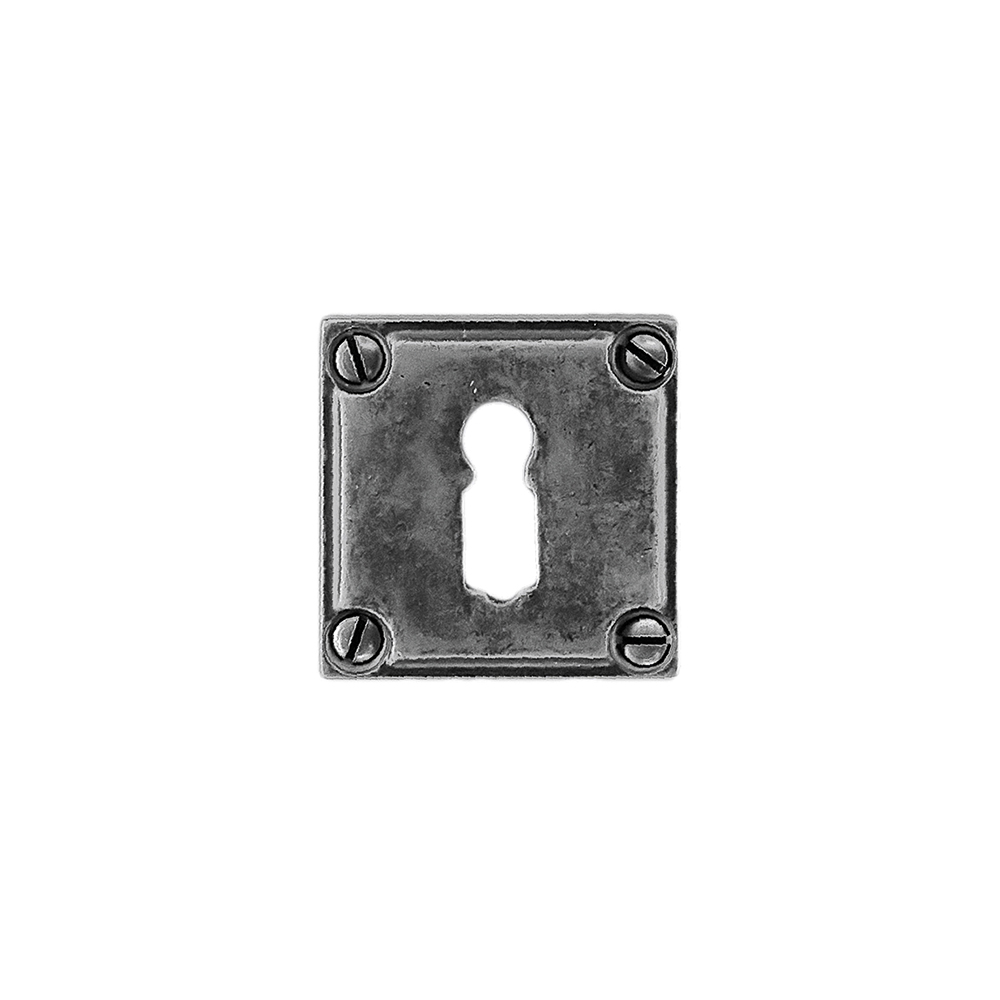 HDD Pro sleutelplaatje Square Retro 44 mm Old Silver vooraanzicht