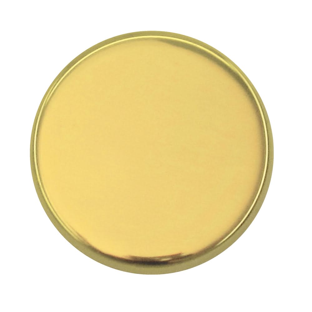 HDD Pro blind rozet rond 45 mm Messing Gepolijst vooraanzicht